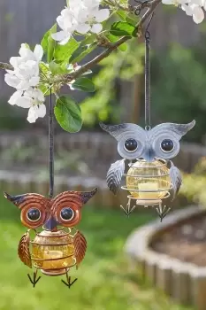 2 Pack Owl Hanging Solar Ornaments