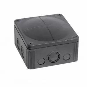 ESR Black IP66 Weatherproof External Outdoor Junction Adaptable Box With 5 Way Connector
