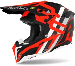 Airoh Aviator 3 Rainbow Carbon Motocross Helmet, red, Size L, red, Size L