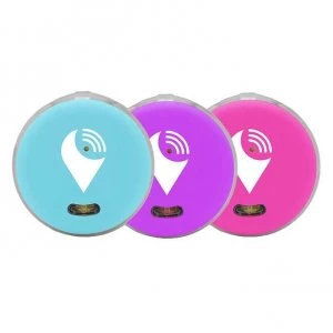 TrackR Pixel Bluetooth Tracking Device 3 Device Pack - Aqua Purple Pink
