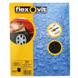FLEXOVIT Wet & Dry Paper - P180 - Pack Of 25 66254471693