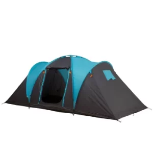 Outsunny 4-Person Outdoor Steel Frame Camping Tent Blue