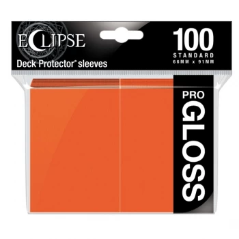 Ultra Pro Eclipse Pumpkin Orange Gloss Standard Sleeves - 100 Sleeves