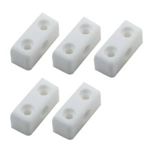 BQ White Fixing block Pack of 100