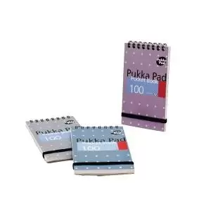 Pukka Pad Ruled Wirebound Pocket Notebook 100 Pages A7 Metallic Pack