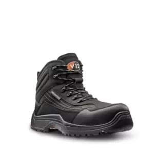 V12 Footwear V1501.01 Black Non Metal Toe Capped Unisex Safety Boots, UK 4, EU 37