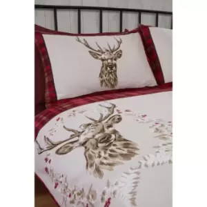 Rapport Home Furnishings Rapport Home New Angus Stag Duvet Set Red Superking