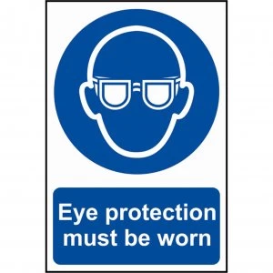 Scan Eye Protection Must Be Worn Sign 200mm 300mm Standard