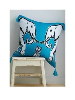 Pineapple Elephant Tembo Tasselled Cushion