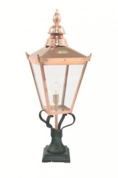 1 Light Outdoor Pedestal Lantern Copper IP44, E27