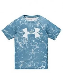 Urban Armor Gear Boys Tech Big Logo Printed Short Sleeved T-Shirt, Blue Size M 9-10 Years