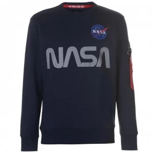 Alpha Industries NASA Reflective Crew Sweatshirt - Rep Blue