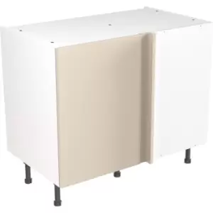 Kitchen Kit Flatpack Slab Kitchen Cabinet Base Blind Corner Unit Super Gloss 1000mm in Cashmere MFC