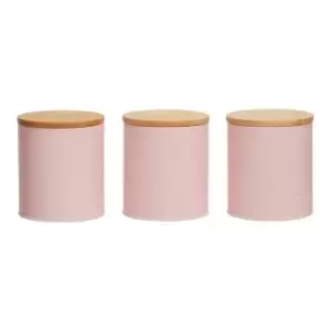 Interiors By PH Set Of Three Pink Canisters