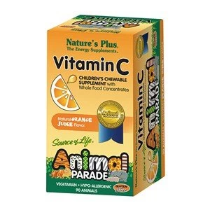 Natures Plus Animal Parade Vitamin C Childrenamp39s Chewable with Whole Food Concentrates 90 Tabs