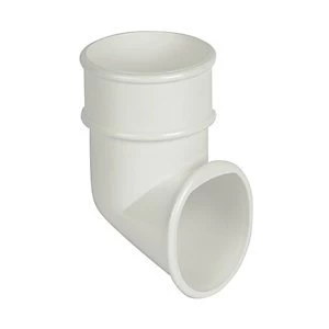 FloPlast RB3W Round Line Downpipe Shoe - White 68mm