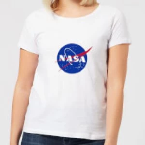 NASA Logo Insignia Womens T-Shirt - White - XL