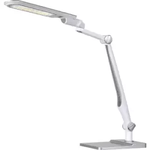 Hansa MULTIFLEX LED desk lamp, dimmable, silver/white