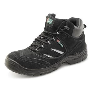 Click Footwear Trainer Boot Steel Toe Cap PU Leather Size 10 Black Ref