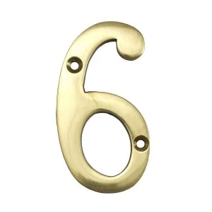 Select Hardware Brass House Number 6