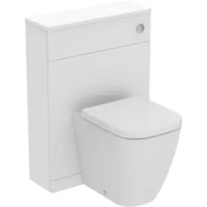 Ideal Standard i. life S Compact Matt WC Unit and Worktop with Back to Wall Toilet and Soft Close Seat 600mm in White