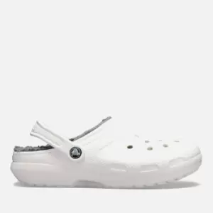 Crocs Classic Lined Clogs - White/Grey - M5W6