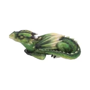 Emerald Dreaming Sleeping Green Dragon Figurine