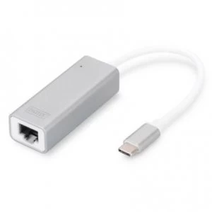 Digitus DN-3024 cable interface/gender adapter USB 3.0 Type C RJ 45 Aluminium