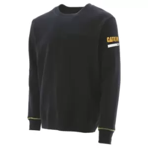 Caterpillar Essentials Unisex Crew Neck Sweater (XL) (Black)