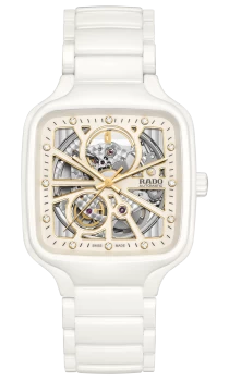Rado True Square Automatic Open Heart Unisex watch - Water-resistant 5 bar (50 m), High-tech ceramic, light