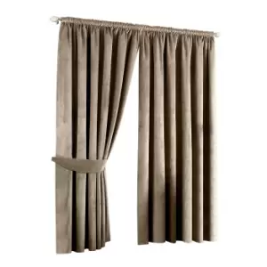 Riva Home Imperial Pencil Pleat Curtains (46x54 (117x137cm)) (Taupe)