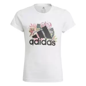 adidas Up 2 Me T Shirt Junior Girls - White