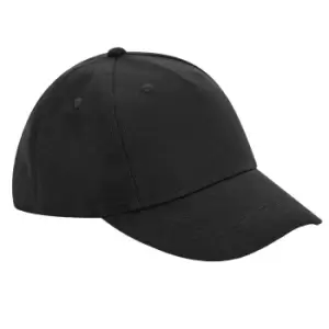 Beechfield 5 Panel Organic Cotton Baseball Cap (One Size) (Black)