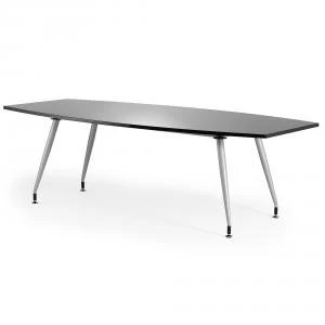 Trexus Boardroom Table Writable Gloss 2400x1200x800mm Black Ref