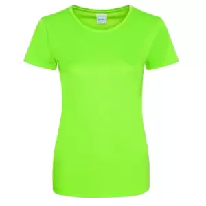 AWDis Just Cool Womens/Ladies Girlie Smooth T-Shirt (XL) (Electric Green)