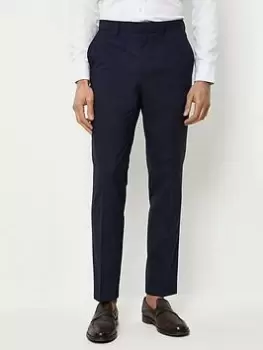 Burton Menswear London Burton Slim Fit Navy Tonal Grindle Trouser, Navy, Size 36, Length Short, Men
