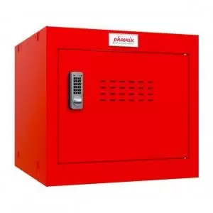 Phoenix CL Series Size 1 Cube Locker in Red with Electronic Lock