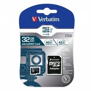 Verbatim Pro 32GB Micro SDHC Memory Card