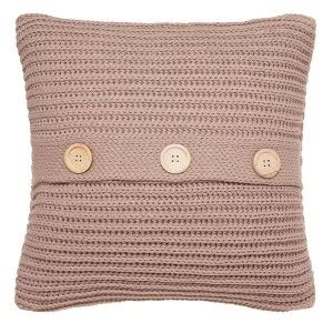 Catherine Lansfield Chunky Knit Cushion - Natural