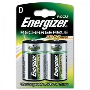 Energizer Accu 2500mAh D Rechargeable Batteries