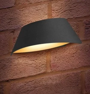 Integral LED Wall Light 9W Vistalux Warm White Dark Grey