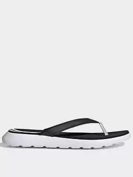adidas Comfort Flip-flops - White/Black, Size 5, Women