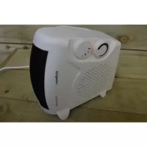 2kw (2000w) Upright / Flat Electric Fan Heater with 2 Heat Settings & Thermostat