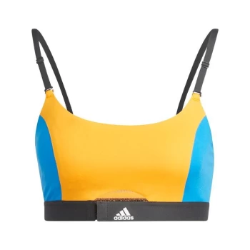 adidas Aeroimpact Luxe Training Light-Support Bra Womens - Orange Rush / Bright Blue / Ca