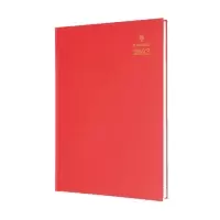 Collins 52 A5 Day Per Page 2023 Desk Diary - Red