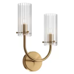 Arco Neoclassic Wall Lamp Brass, Glass Shade