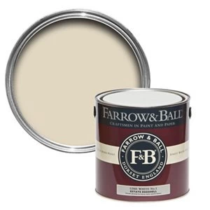 Farrow & Ball Estate Lime white No. 1 Eggshell Metal & wood Paint 2.5L