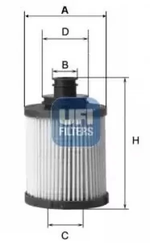 2511800 UFI Oil Filter Oil Cartridge