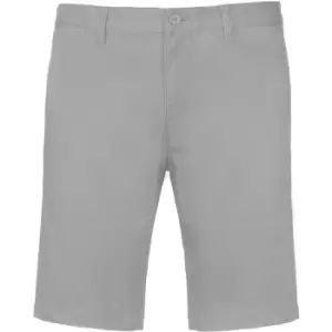 Kariban Mens Chino Bermuda Shorts (3XL) (Fine Grey)