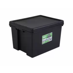 Wham Bam Recycled Storage Boxes 45 Litre Pack of 3, black